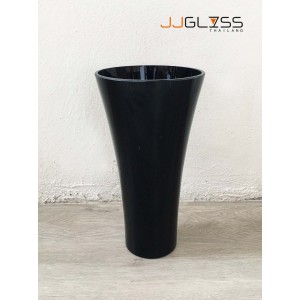 BLACK-H0473-40ATL - Black Handmade Colour Vase